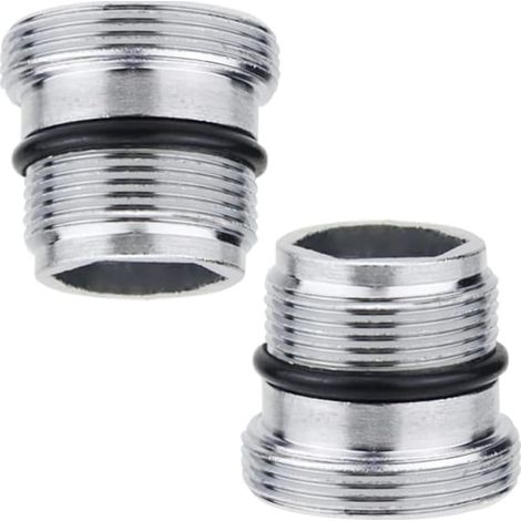 Adaptateur de robinet 2 pièces M18,5 à M22 filetage mâle connecteur de robinet en métal pour connecter les aérateurs au robinet adaptateur de filetage en laiton pour filtres à eau à filetage (1/5)