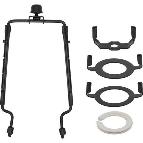 1 Kit Abat-jour Harpe, Hauteur Réglable 20,3 Cm, Métal Noir, Adaptateurs E14 E26 E27, Pour Lampe De Table (1/5)