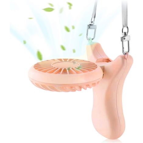Ventilateur de cou portable 3000 mAh, mini ventilateur portatif, rotation à 90°-AquaForge (1/5)