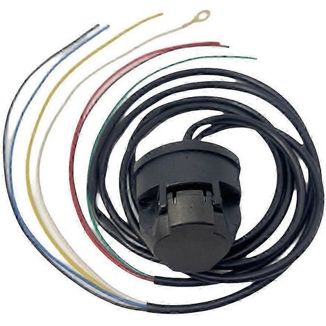 Câble pour remorque 12 V, 2 mètres, spiralé à 7 conducteurs, adapté aux véhicules utilitaires européens, aux camping-cars et aux remorques porte-voitures. (1/4)