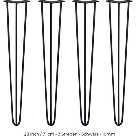 3 Streben 71cm Haarnadelbeine Haar-Nadel-Beine Haarnadel-Beine