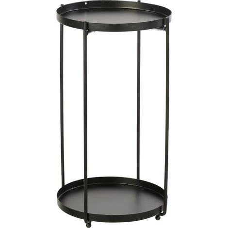 Table d'Appoint en Métal "Robt" 46cm Noir