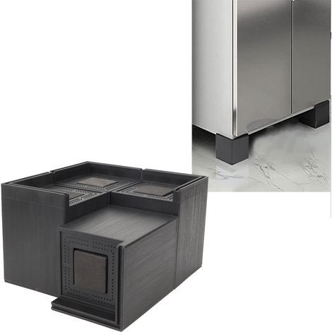 Pieces 4 Inch Square Black Sofa Risers for Pointed Furniture Legs (1/5)