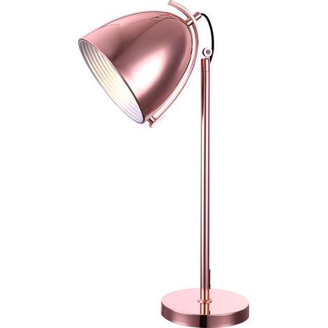 Tisch Leuchte Wohn Ess Zimmer Strahler Lese Kupfer Spot Lampe schwenkbar (1/4)
