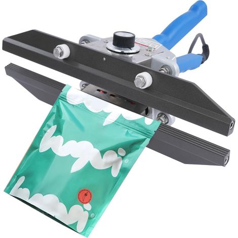 Machine à sceller à chaud portable, 500 W, à sertir, avec pince manuelle, machine à sceller portable, sac en plastique, 0-300 °C, bleu (1/5)