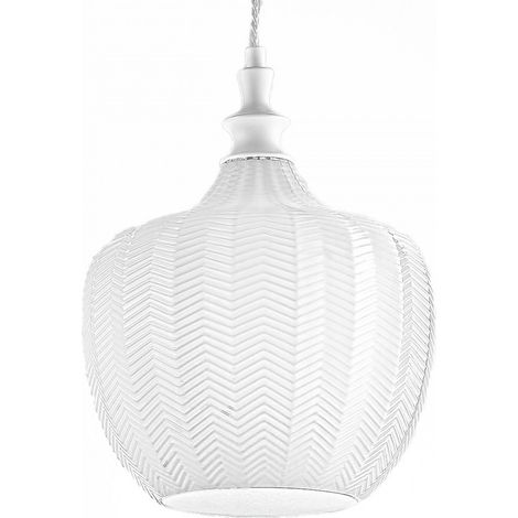 Lampadario moderno gea luce cleofe s10 e27 led vetro bianco lampada sospensione