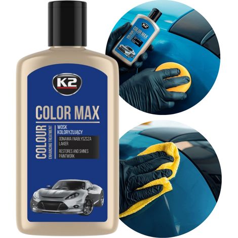 K2 Color Max Autowachs Farbpaste 250 ml Blau (1/5)