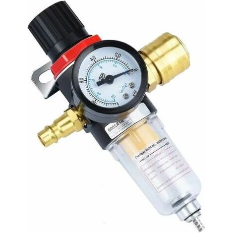 Réducteur de pression à air comprimé, filtre à air régulateur de pression 1/4 BPS avec séparateur d'eau-Outil Pneumatique Accessoire (1/5)