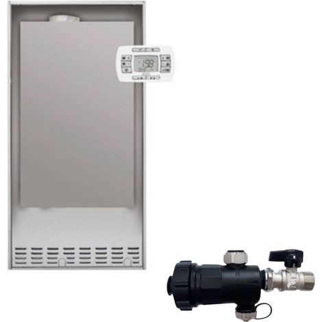 Baxi Caldaia A Condensazione ad Incasso Luna IN Plus 26 Wi-Fi Metano/Gpl Con Kit Scarico Fumi + Defangatore Omaggio KIT COASSIALE