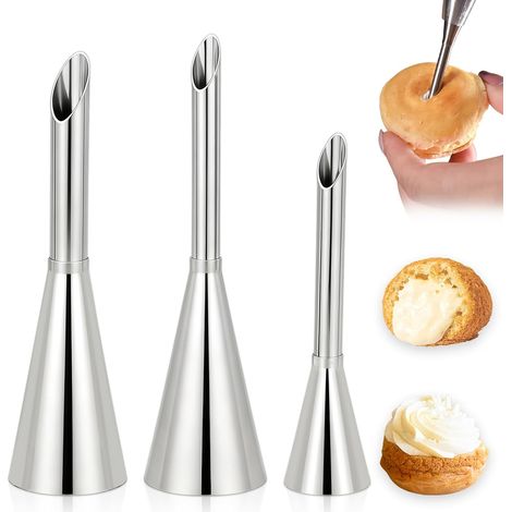 Set de 3 douilles et poches à pâtisserie, embouts de différents diamètres (1/5)