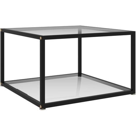 Table basse Transparent 60x60x35 cm Verre trempé (1/5)