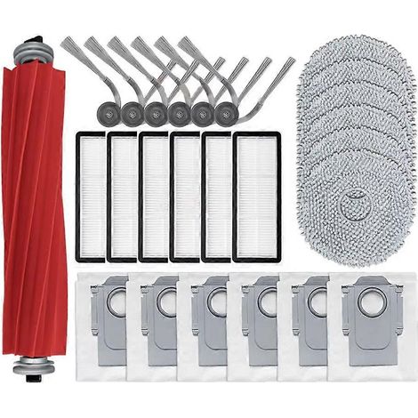 Pièces détachées et accessoires pour balai serpillière Roborock QR797 QV35A : brosse principale, filtre HEPA et lingette. (1/5)