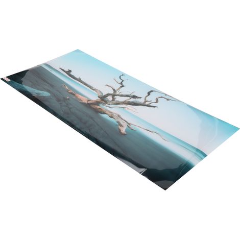 Fond d'aquarium décoratif avec ciel et arbre fané, papier peint autocollant 3D en PVC, motif arbre fané, 122 x 50 cm / 48 x 19,7 pouces (1/5)