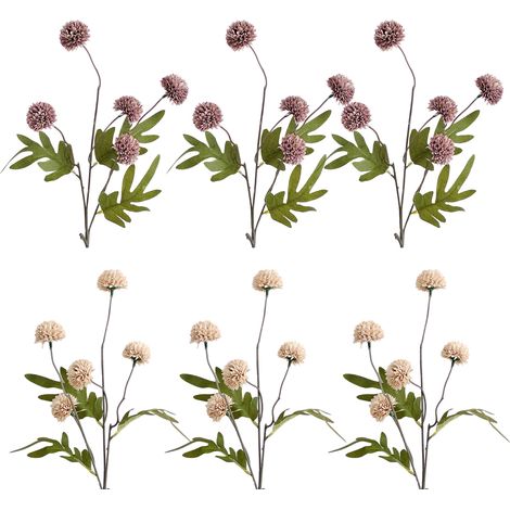 Compositions de fleurs artificielles en soie, bouquets de plantes artificielles pour la décoration de mariage, centres de table floraux en plastique pour la décoration de la maison, du jardin et du bu (1/5)