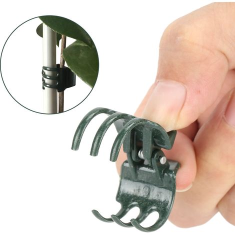 100 pinces de fixation en plastique pour plantes de jardin, supports pour tiges d'orchidées (1/5)