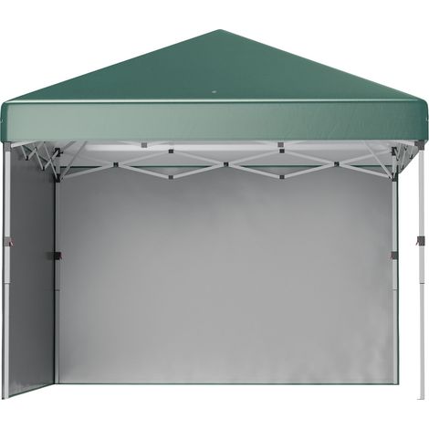 Pavillon ca.3x3m, wasserabweisend Stabil Winterfest Pop-up Faltpavillon mit 2 Seitenwänden, UV Schutz 30+, Faltbar Partyzelt Gartenzelt mit Tasche, Gartenpavillon für Camping, Garten, Grün