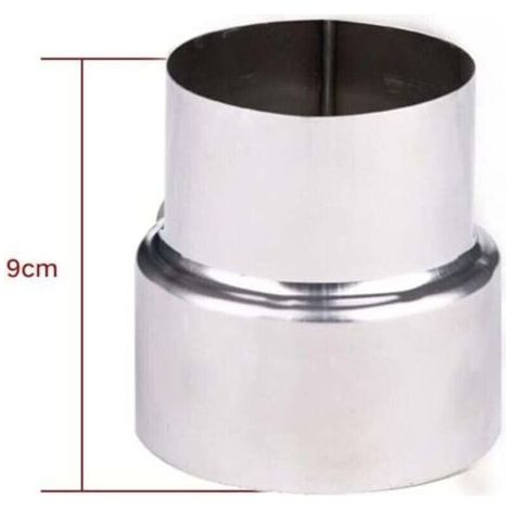 Ortviai stainless steel flue pipe reducer 90-80 mm for stoves and fireplaces--DTEKGAZ
