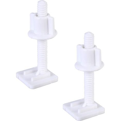 Vis Siège WC Plastique, Lot 2, 70x36 mm, pour Maison et Jardin, pour Usage Quotidien, avec Installation Simple