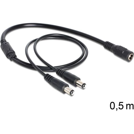 Delock cable dc splitter 5.5 x 2.1 mm 1 x female  2 x male