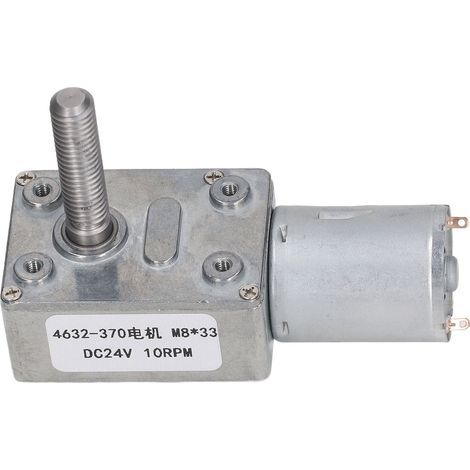 10 U/min Gleichstrom-Schneckengetriebemotor M8x33 mm, hochpräzises Getriebe, Aluminium und Messing, 24 V Drehzahlreduzierung (1/5)