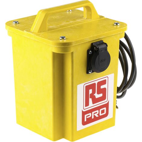 Rs Pro – Transformateur d'isolement portable 1.5kVA – Tension primaire 230V c.a. – Tension secondaire 230V – Courant 2 x 16A (1/3)