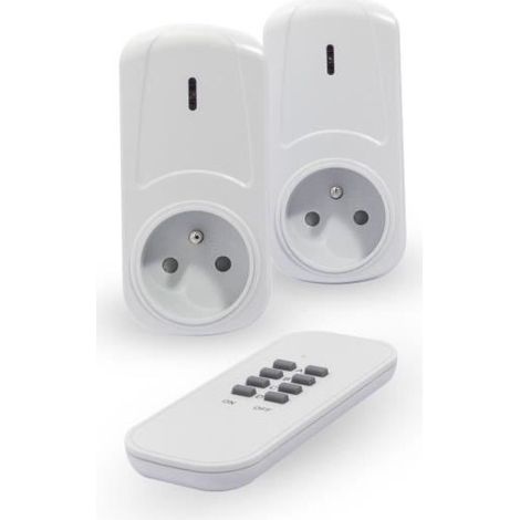 CHACON Kit de 2 prises telecommandees on/off avec telecommande