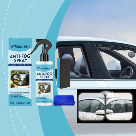 Antibeschlagspray für Autos, Klarlack für bessere Sicht, Antibeschlagspray für Windschutzscheibe und Rückspiegel – 100 ml + 1 Tuch + 1 Schwamm -- DE (1/5)