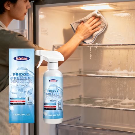 Abtau- und Enteisungsmittel für Kühlschränke, Schneeschmelzmittel für Haushaltsgefrierschränke, Eisentfernung, Reinigung von Eisblöcken, Enteisungs- und Enteisungsmittel – 120 ml -- DE (1/5)