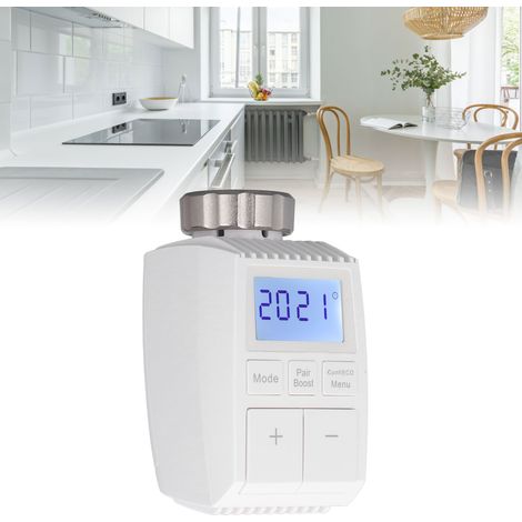 Intelligenter Heizkörperthermostat, steuerbar über App, digitaler Bluetooth-Temperaturregler für die Tuya Smart Home App (batterielos) (1/5)