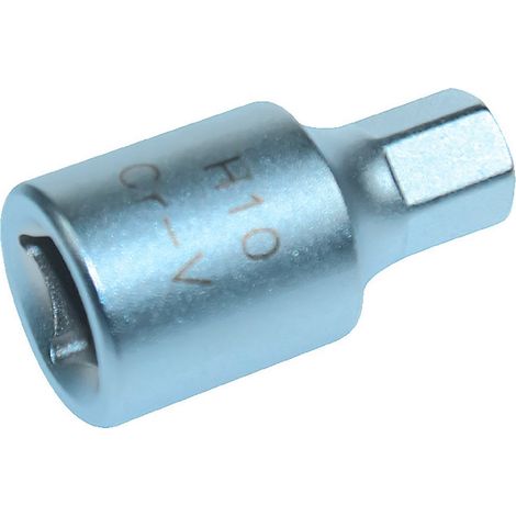 Embout de vidange, chrome vanadium, male, 3/8, 6 pans, 10 mm - AUTOBEST
