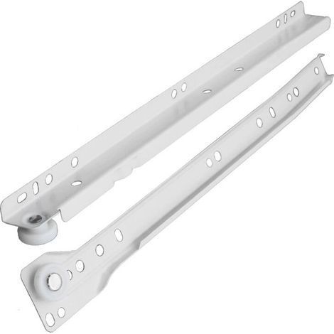 (1 Paires,30cm) Coulisse Tiroir-Glissiere Pour Tiroir-Tiroir Coulissant Cuisine-Glissières Pour Tiroirs-Rail Coulissant-Acier Blanc Coulisse à Sortie Partielle (1/3)