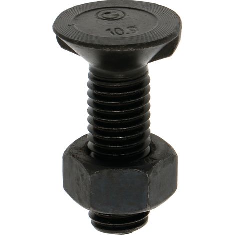 Boulon de charrue avec écrou M12x1,75x40 10,9 DIN 11014