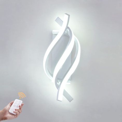 ZVD Applique murale moderne LED d'intérieur en spirale, design en aluminium, luminaire de chambre à coucher, lumière blanche chaude (1/4)