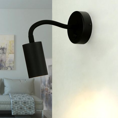 LED Deckenlampe Schwarz Metall Ø38,5cm rund LUKE