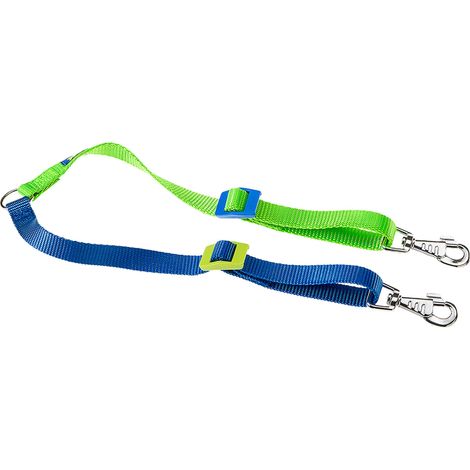 Ferplast TWIN COLOURS Terminale doppio per guinzaglio per cani.. Variante 15/42 - Misure: 15 mm x L 28-42 cm - Colori misti