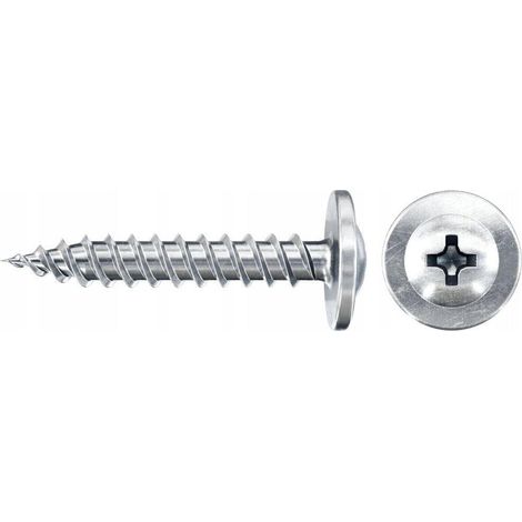Fischer  1.000x  tornillo  conector  de  perfil  4,2  x  13  mm  cabeza  semiesférica  zincado  azul  rosca  completa  ranura  en  cruz  PH  -  040456