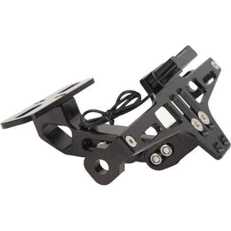 Plaque d'immatriculation moto avec feu LED, choc résistant, ajustement précis pour base 4 pouces, homologué route, support pour motocyclette (1/5)