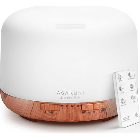Diffuseur huiles essentielles LED, humidificateur aromathérapie maison bureau (1/5)
