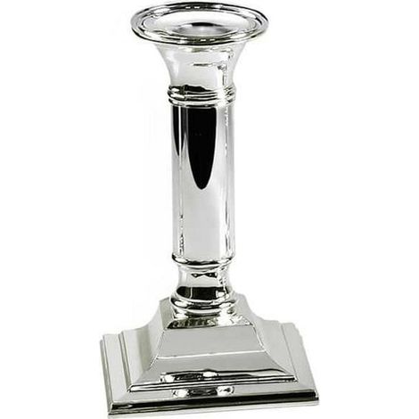 Bougeoirln pour Bougie Cierge Chandelier Plaqué Argent Anti-Ternissement 15 cm - PANGIVO (1/5)