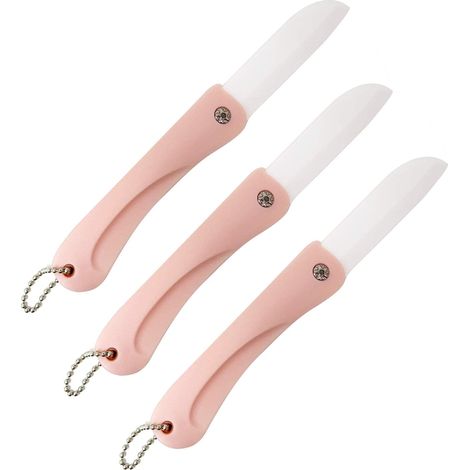 Couteau Pliant - Céramique - Pour Fruits - Précision Coupe Fine - Lot de 3
