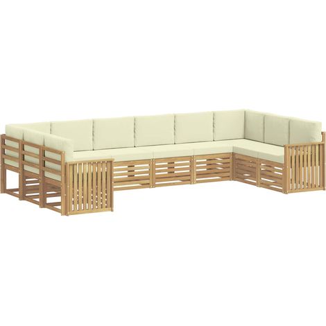 Outdoor Sofa Set 10 pcs White and Cream 363 x 187.5 x 73 cm vidaXL (1/5)