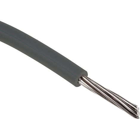 Fils de connexion RS PRO UL1007, 17 0,33 mm² 22 AWG, 300 V, PVC Gris, 100m ( Prix pour Bobine de 100 Mètres )