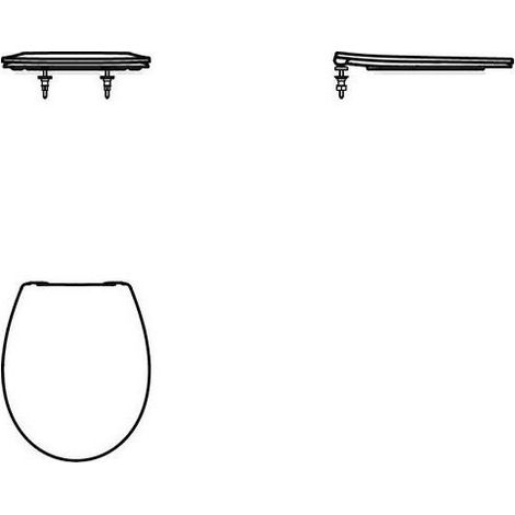Abattant WC REVO avec couvercle, charnières en acier inoxydable blanc avec fermeture amortie IDEAL STANDARD
