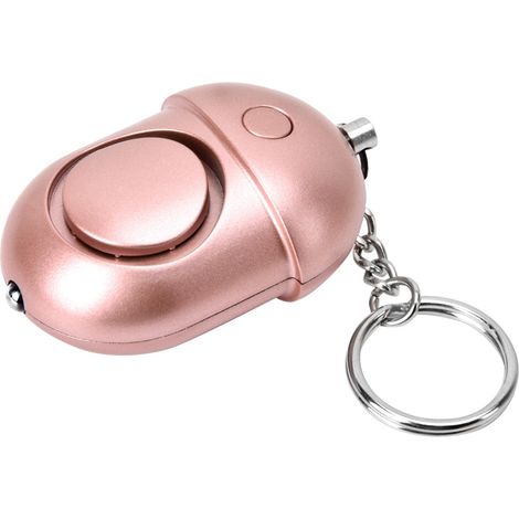 Ortviai Alarme de Sécurité Personnelle 130 dB avec Lampe LED et Porte-clés – Couleur Rosé, Compacte et Facile à Activer (1/3)