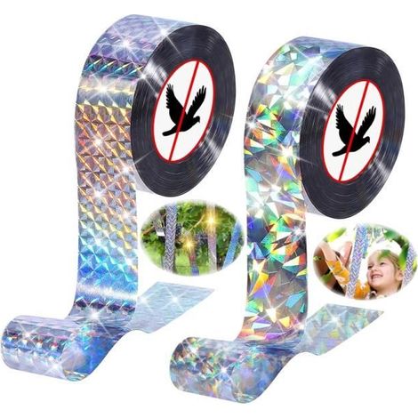 Abwehrband gegen Tauben - 80m x 4,8cm - PE-Kunststoff - Schutz für Gärten, Balkone, Terrassen - Weiß