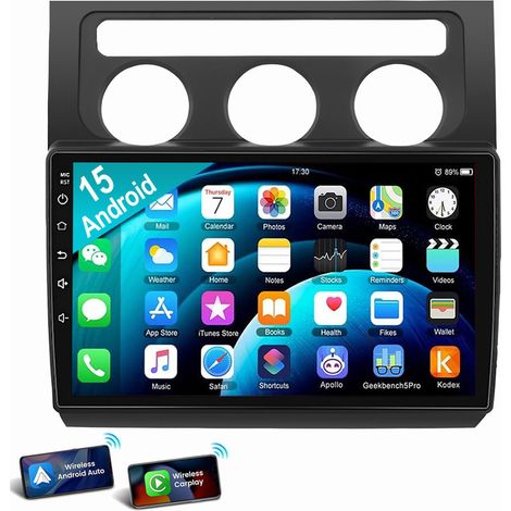 Pour VW Touran 1T1 1T2 1T3 2003-2010 Android 15 Autoradio GPS Carplay 4+64G