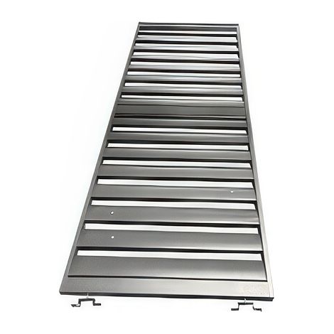 Pannello Laterale a Lamelle per Pergola in Alluminio 93 x h 235 cm Grigio