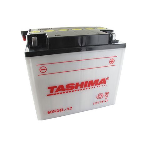 Batterie Blei Tashima Y60n24la Verstärkt 12V, 28A. L: 184, B: 124, H: 168 mm, + rechts Für Schneemobil. (mit Säure getrennt geliefert)