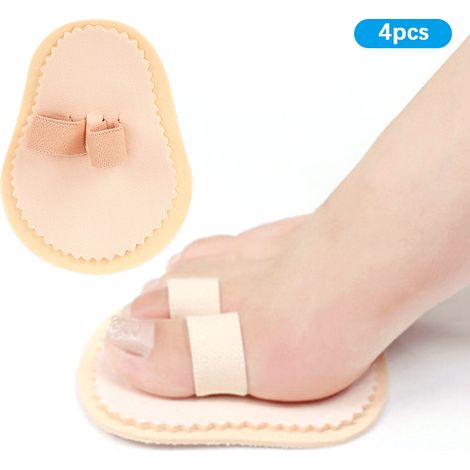 Correcteur d'oignon en silicone 4 pièces, redresseur d'orteils et coussinet protecteur pour hallux valgus