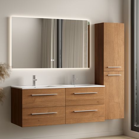 Ensemble meuble vasque 120 cm avec colonne - LOMAZOO Navero - (1/5)